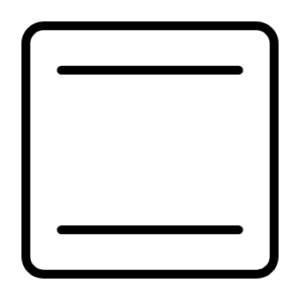 Boven- en onderwarmte symbool oven