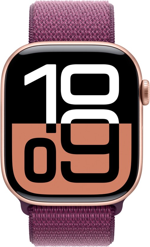 Apple Watch Series 10 WiFi + 4G (Cellular) 42mm Roségoud - Geweven Sportbandje