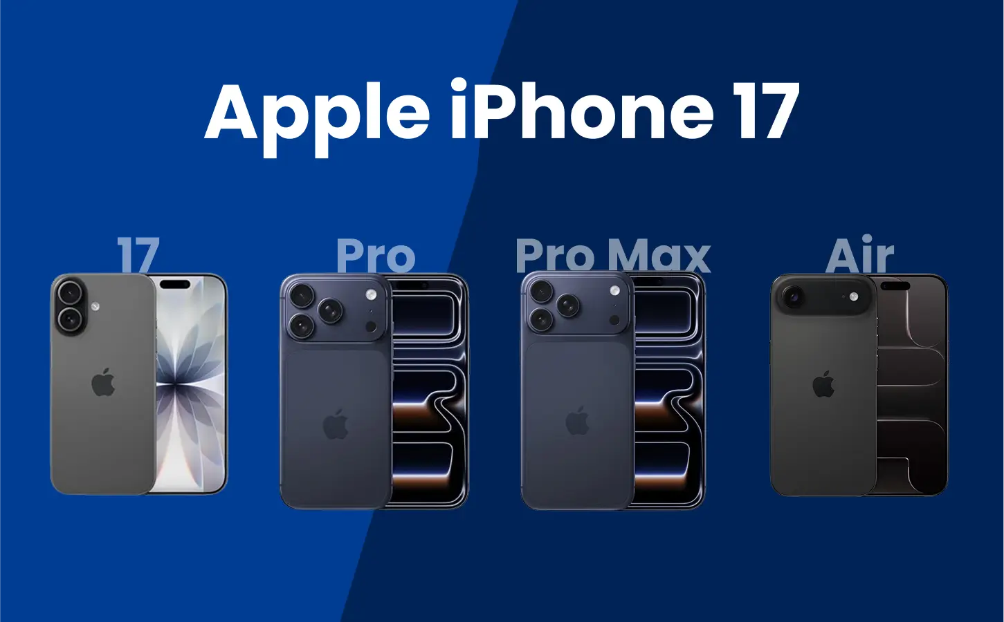 Apple iPhone 17 modellen: Pro, Pro Max & Air