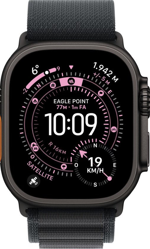 Apple Watch Ultra 3 Cellular 49mm Zwart - Alpine Band S Zwart
